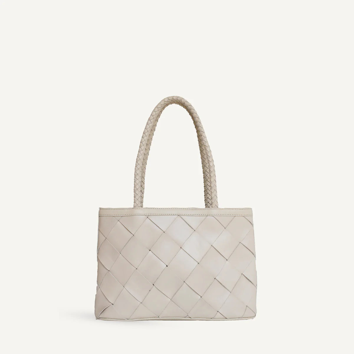 Cream discount weave bag