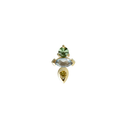 métier / am pm multi gemstone stud earring - single