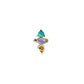 métier / am pm multi gemstone stud earring - single