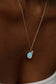 wwake / large oval solo opal pendant charm