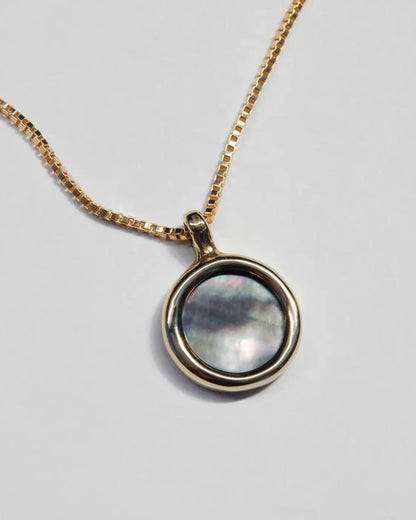 mare necklace - grey mother of pearl