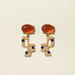 halsted earrings - brown