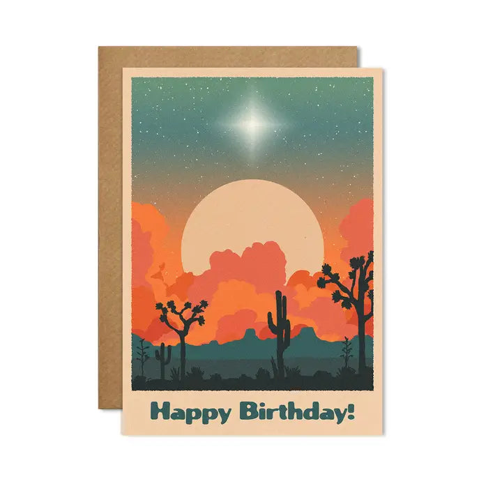 happy birthday cactus card