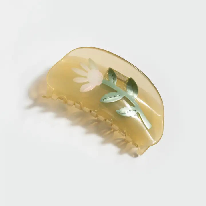 floral claw hair clip