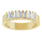 baguette wide band - grown diamond