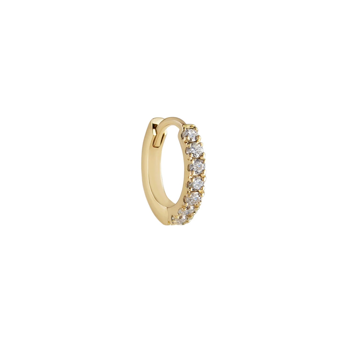 métier / original pavé gemstone clicker hoop earring - single