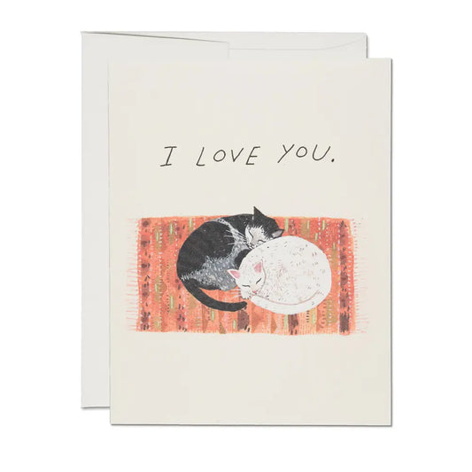 cat cuddle love card