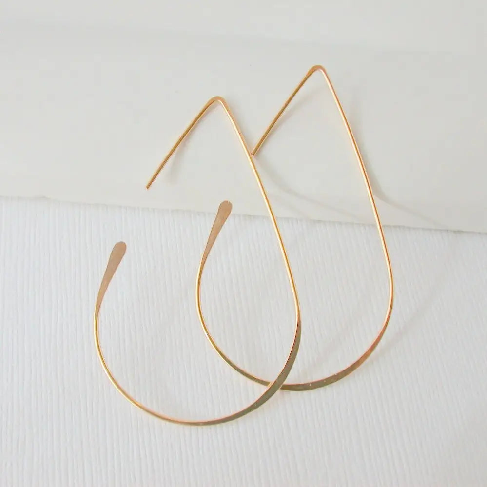 open teardrop shape earrings