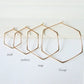 hexagon shape hoop earrings