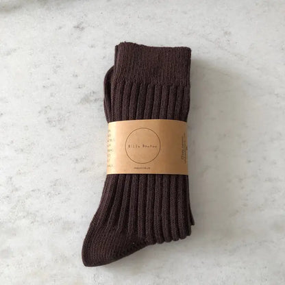 billy bamboo / ribbed cotton high socks