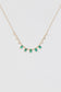 multi emerald & rose-cut champagne diamond necklace