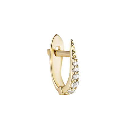 métier / short skinny point huggie hoop earring - single