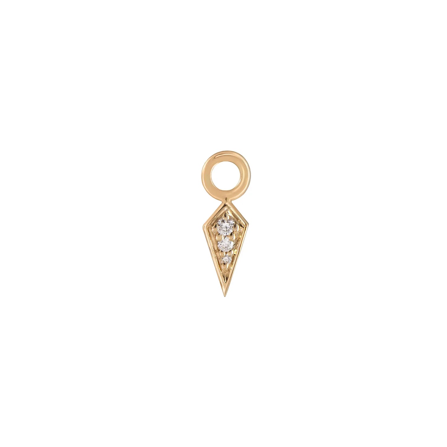 métier / mini point rhombus gemstone plaque charm - single