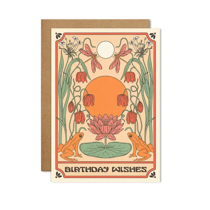 birthday wishes lilypad card