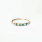 wwake / pillar ring - tourmaline + opal + diamond