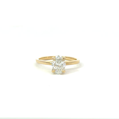 vera oval solitaire ring - grown diamond