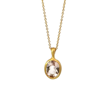 city pendant necklace - morganite