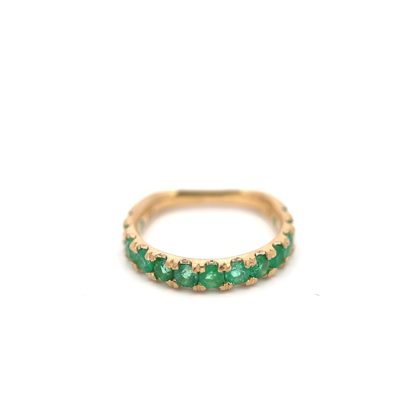 euro band ring - emerald