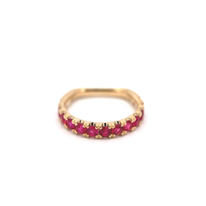 euro band ring - ruby