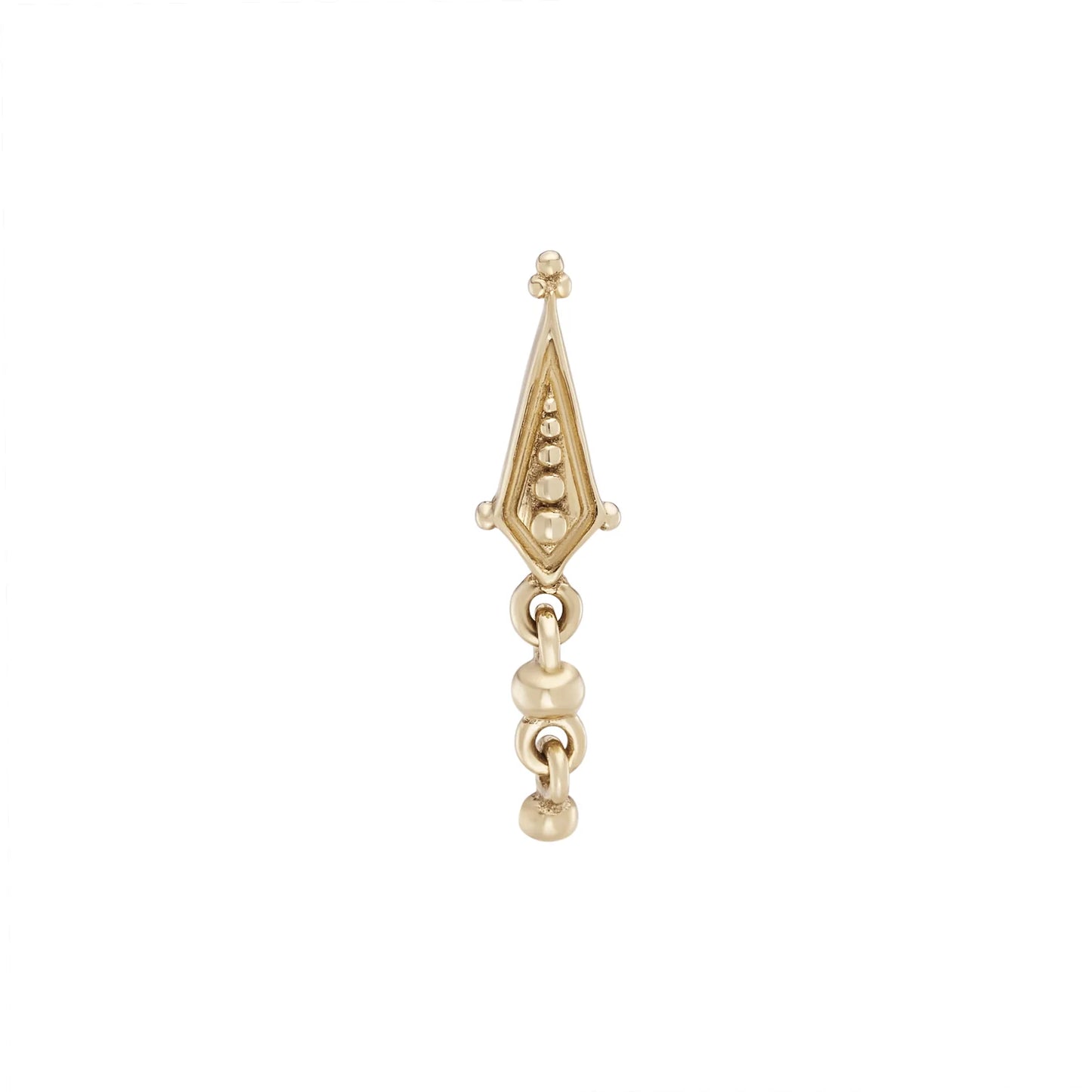 métier / dala droplet beaded stud earring - single