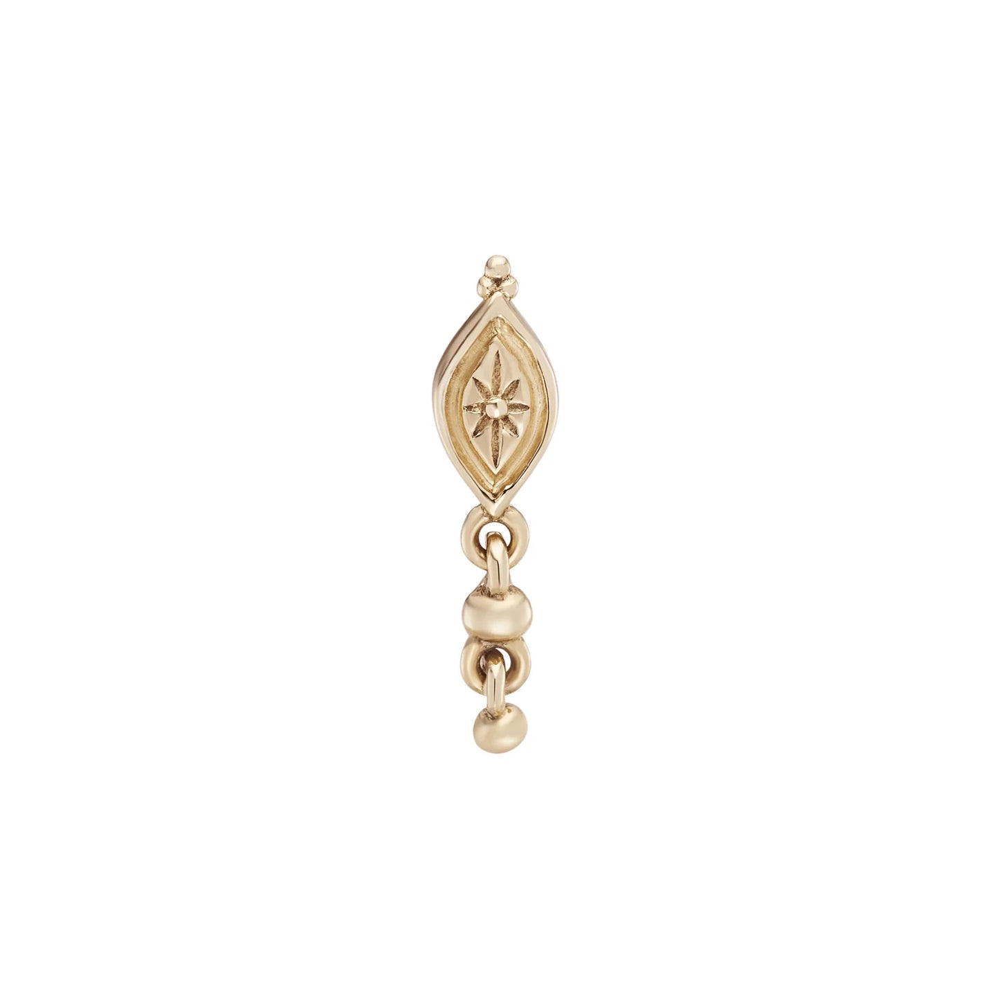 métier / dala droplet beaded stud earring - single