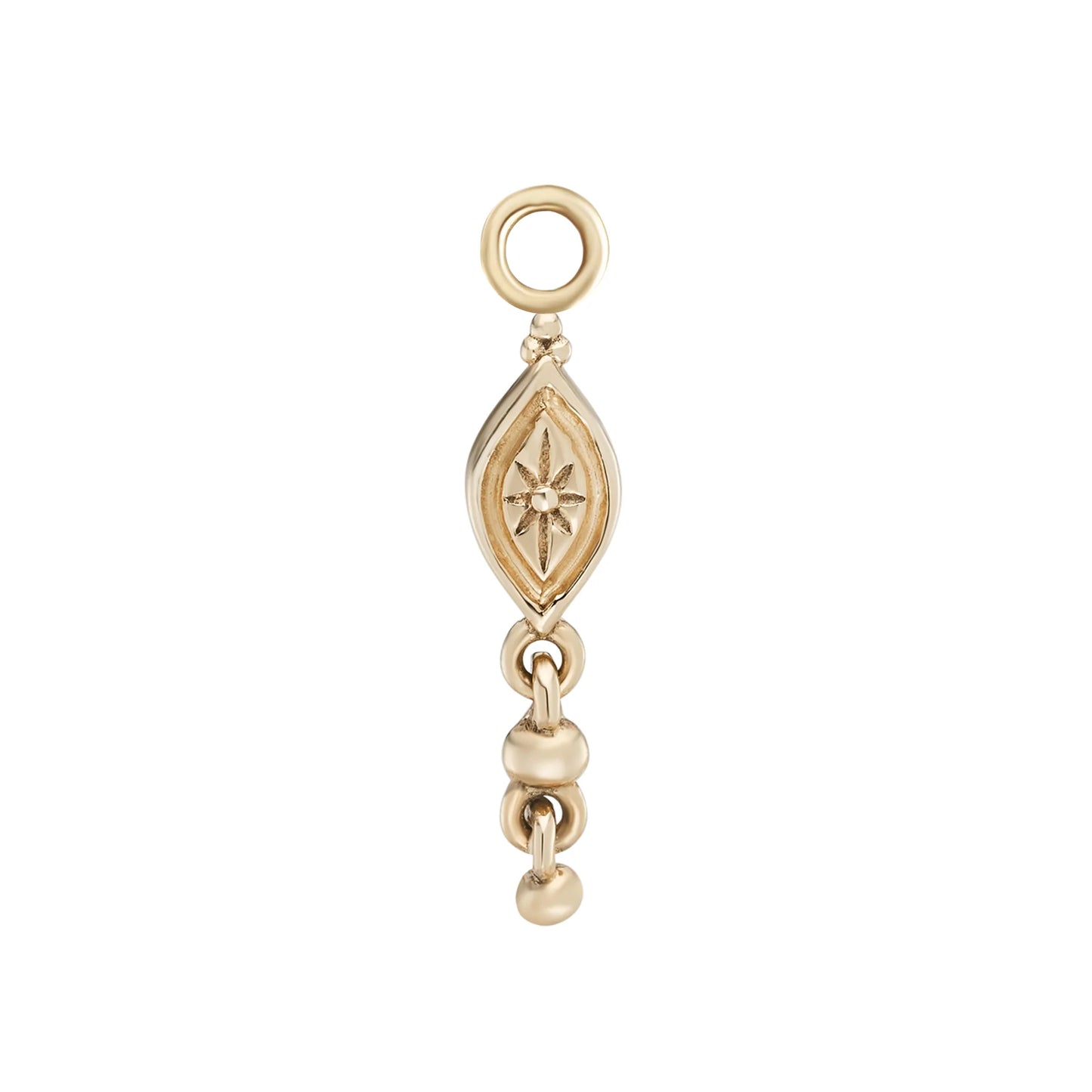 métier / dala droplet beaded plaque charm - single