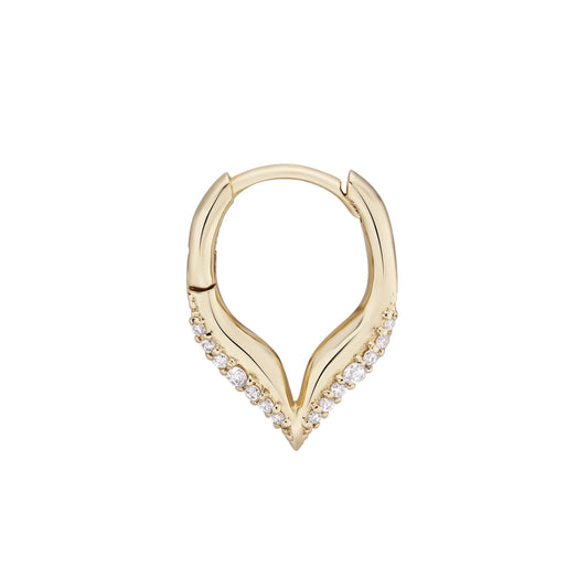 métier / diamond dala lantern clicker hoop earring - single