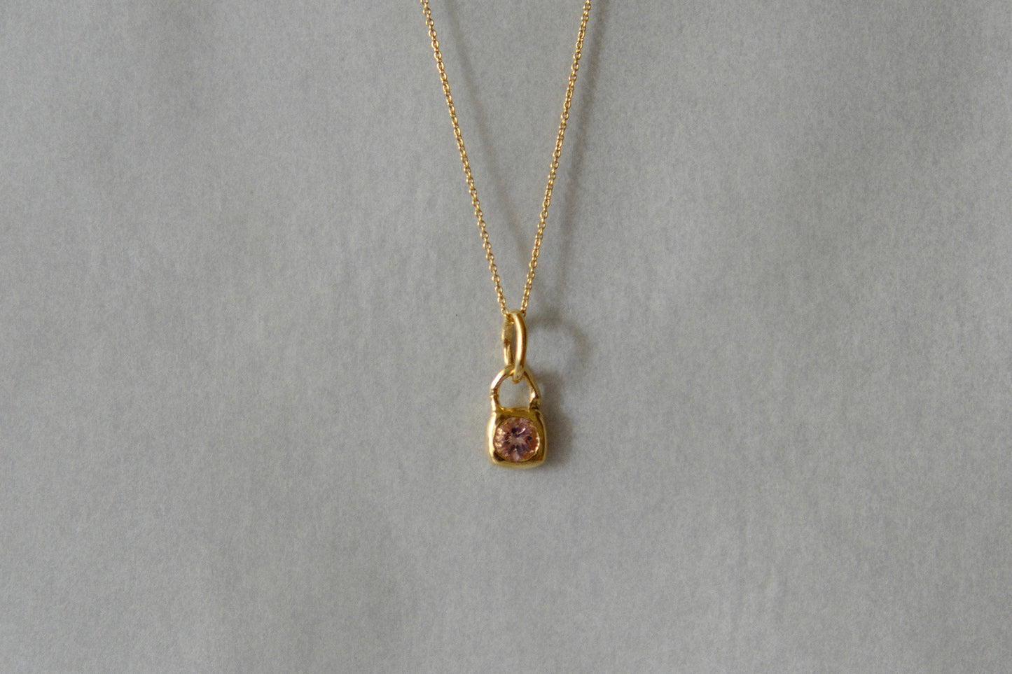 lock pendant - morganite