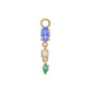 métier / multi gemstone claw droplet plaque charm - single