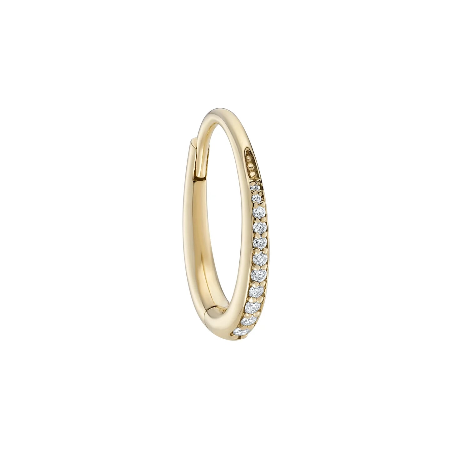 métier / diamond dodu oval chunky clicker hoop earring - single