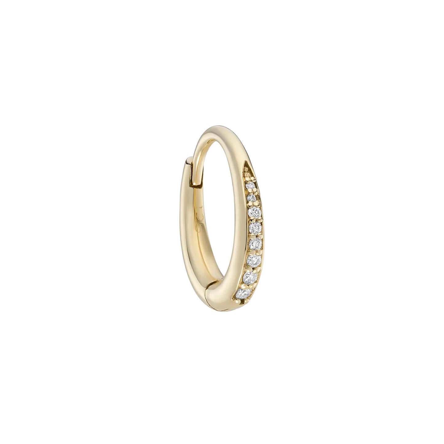 métier / diamond dodu oval chunky clicker hoop earring - single