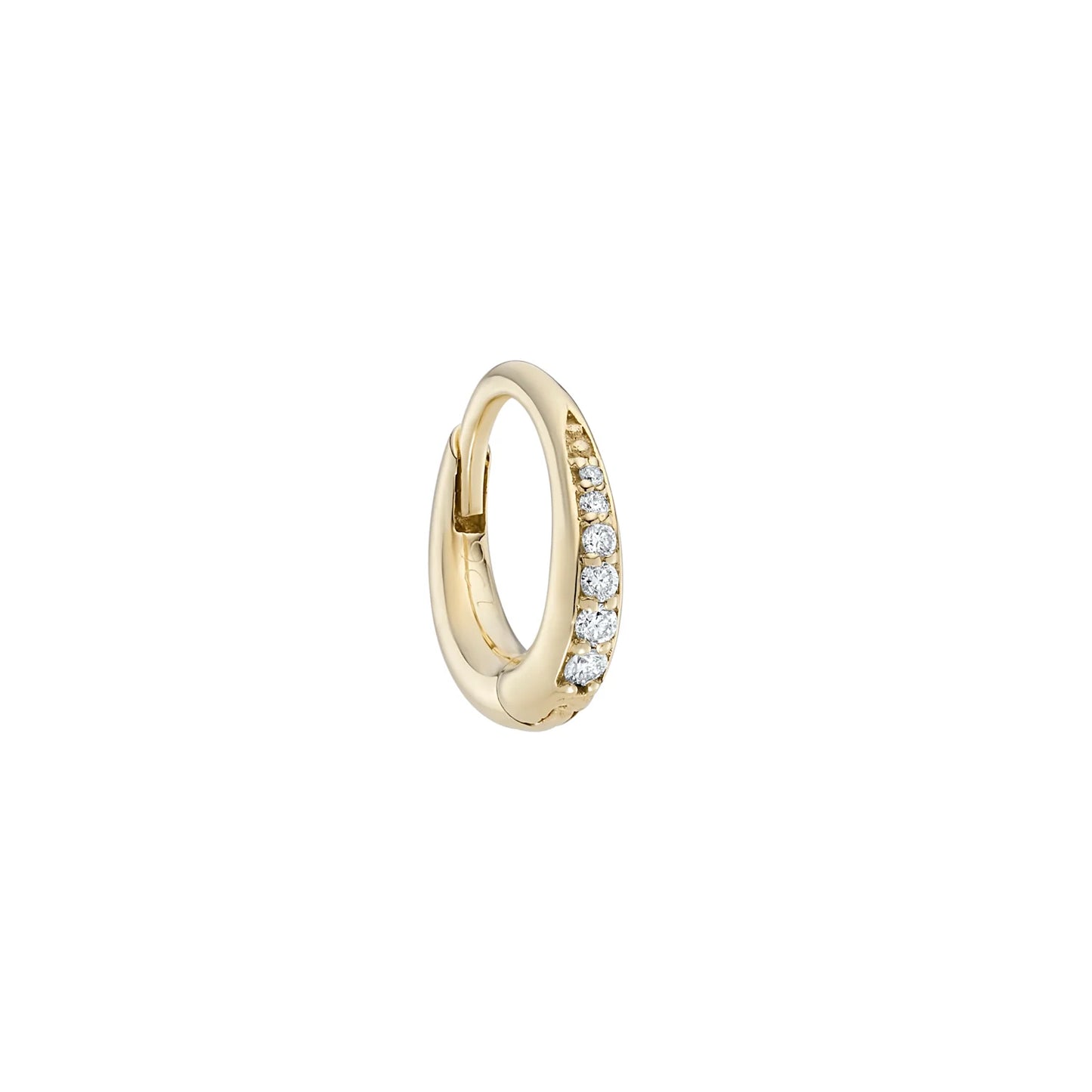 métier / diamond dodu oval chunky clicker hoop earring - single