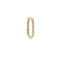 métier / engraved oval clicker hoop earring - single