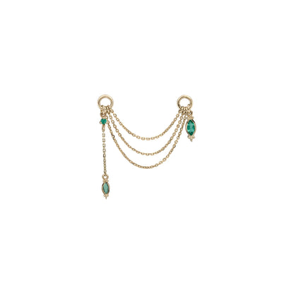 métier / emerald dala chain double plaque - single