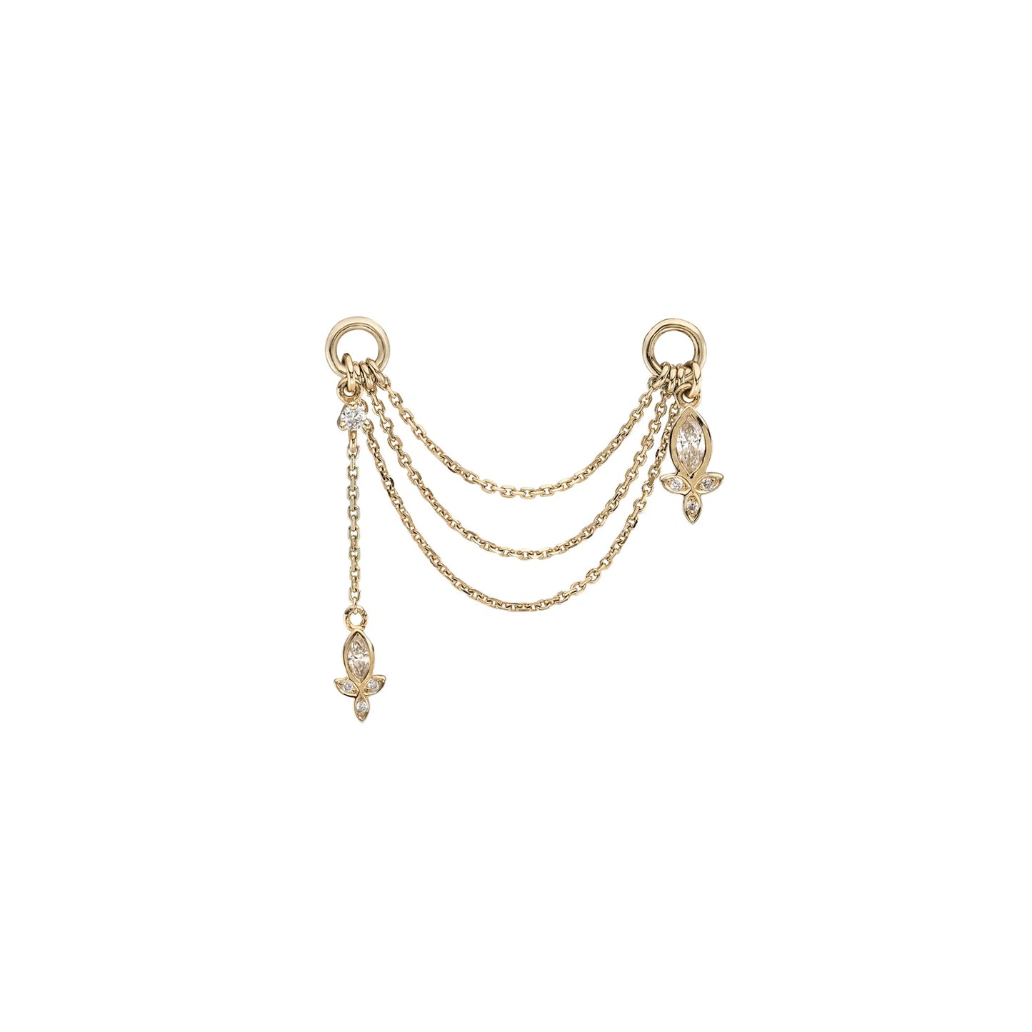 métier / diamond dala chain double plaque - single