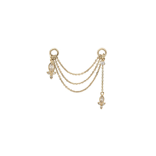 métier / diamond dala chain double plaque - single