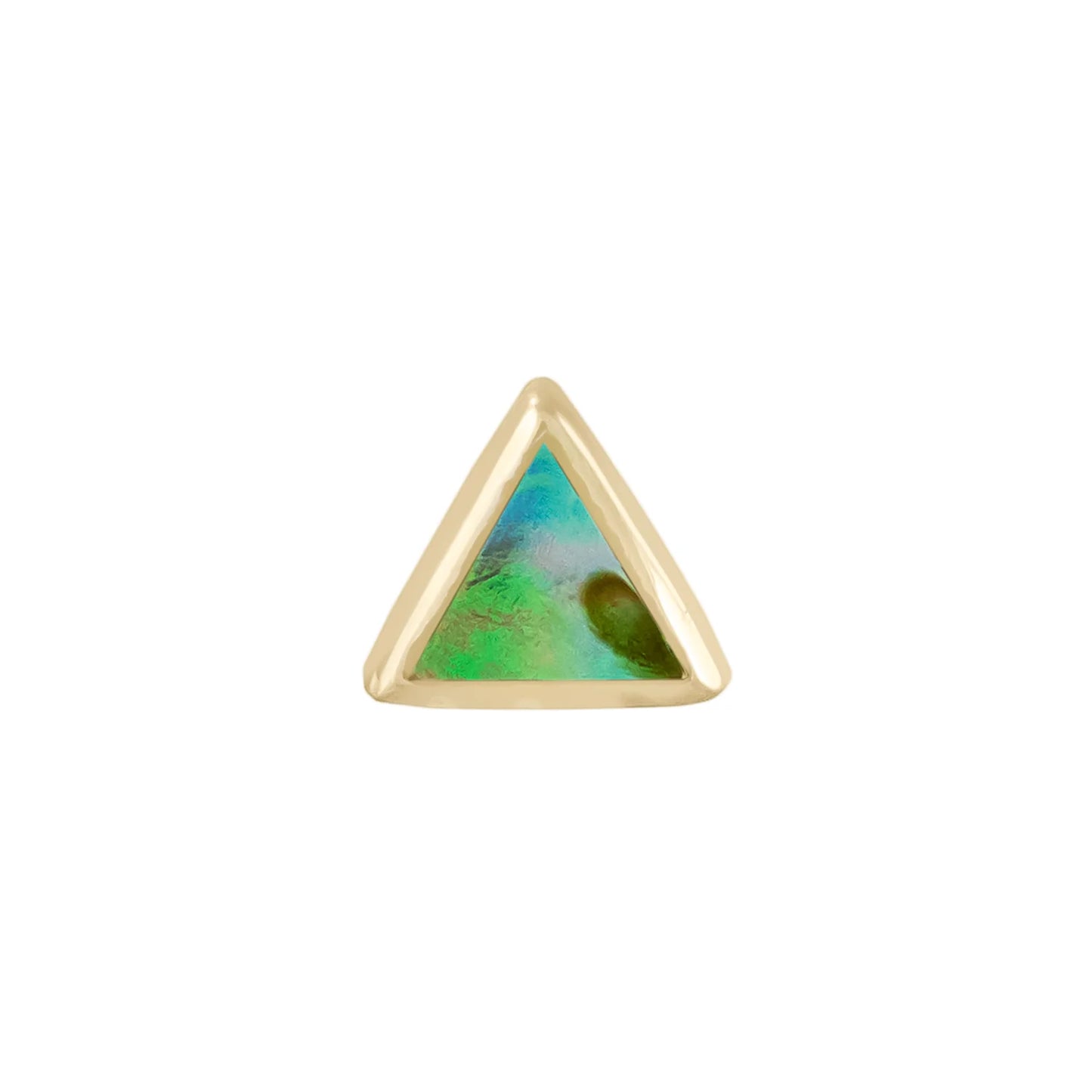 métier / mini triangle pearl stud earring - single