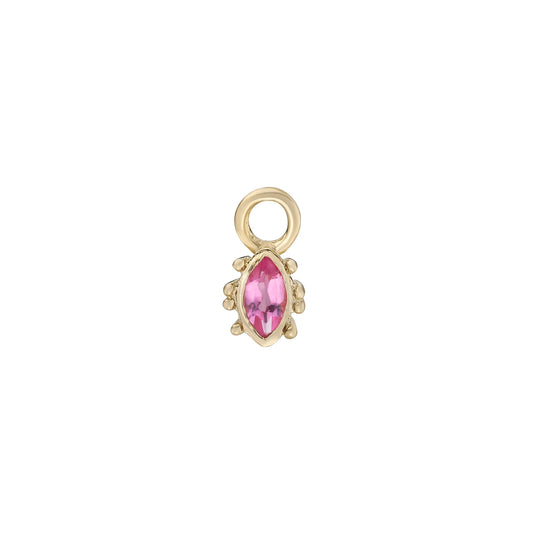 métier / dala detail gemstone plaque charm - single