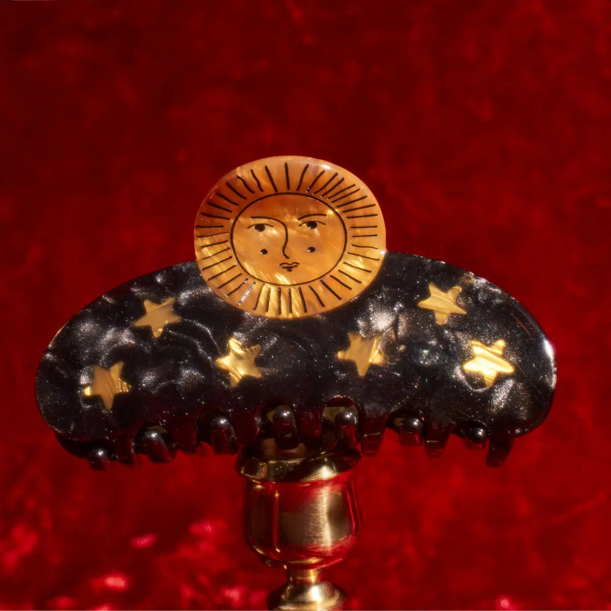 sun & stars astrology claw hair clip