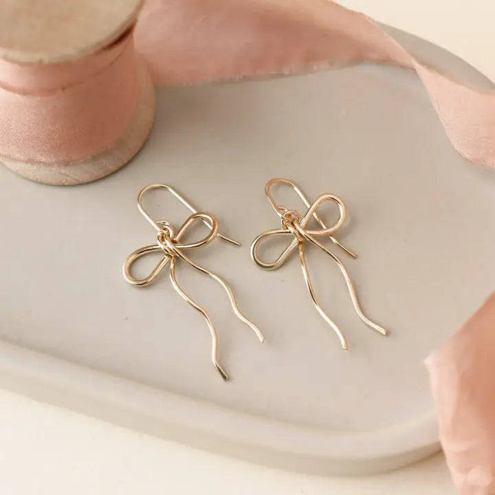 coquette bow earrings