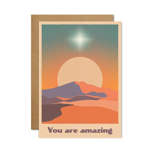 you are amazing sunset card