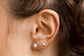 wwake / two-step stud earring - sapphire - single