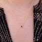 teardrop slider necklace - ruby