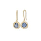 carved drop earrings - light blue sapphire