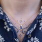 freeform slider necklace - blue sapphire