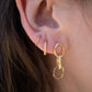 carved chain link drop earrings