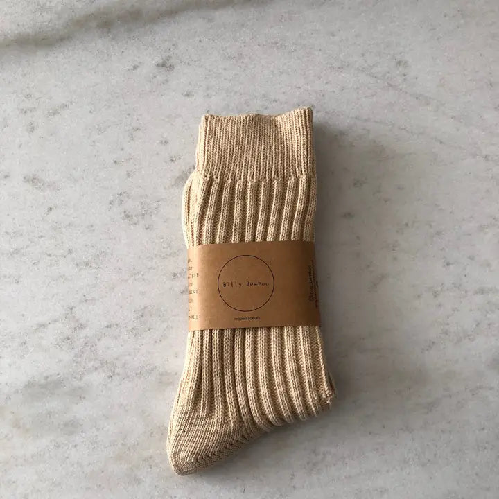 billy bamboo / ribbed cotton high socks