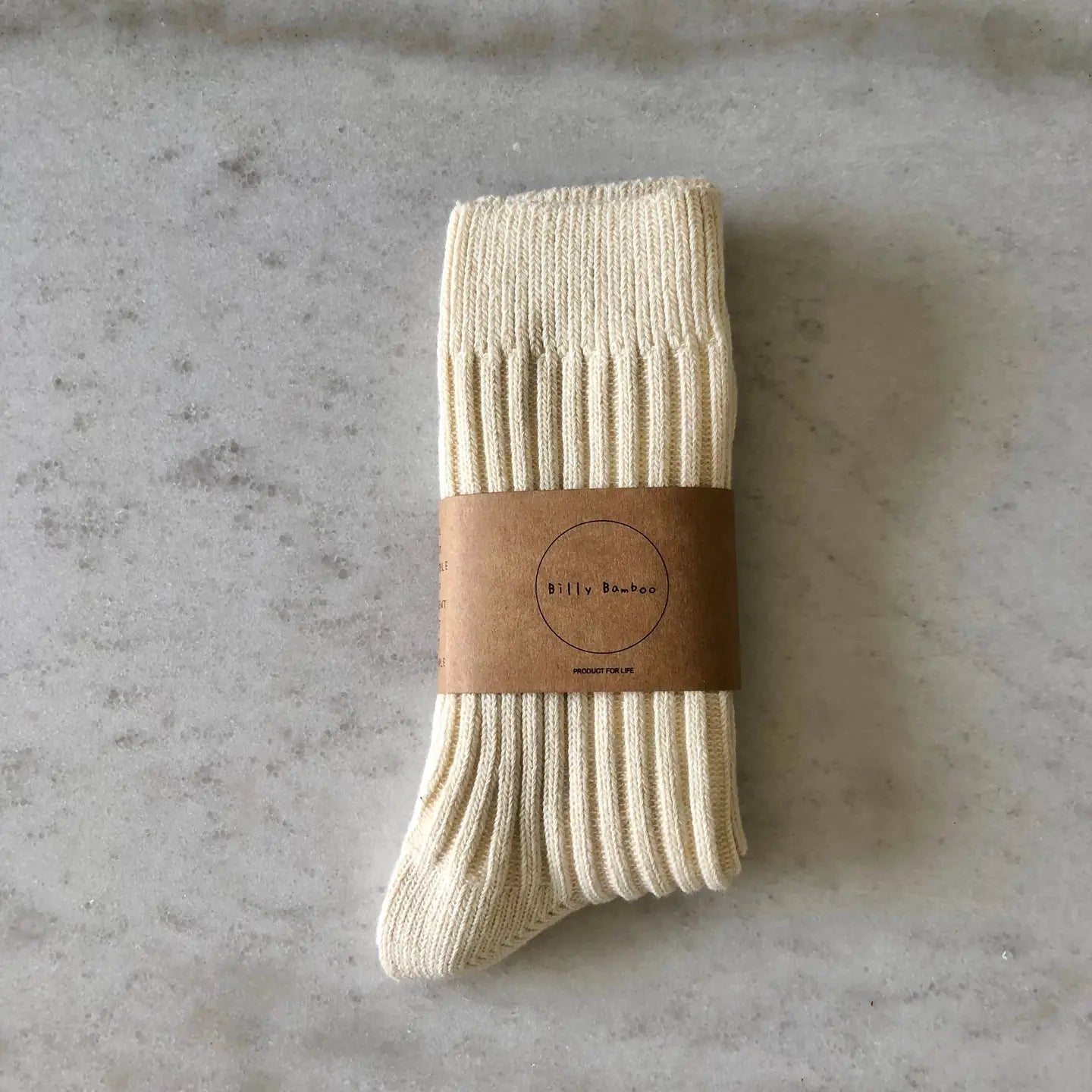 billy bamboo / ribbed cotton high socks