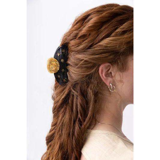 sun & stars astrology claw hair clip