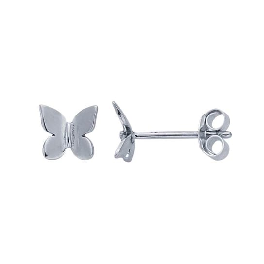 stud earrings / curved butterfly